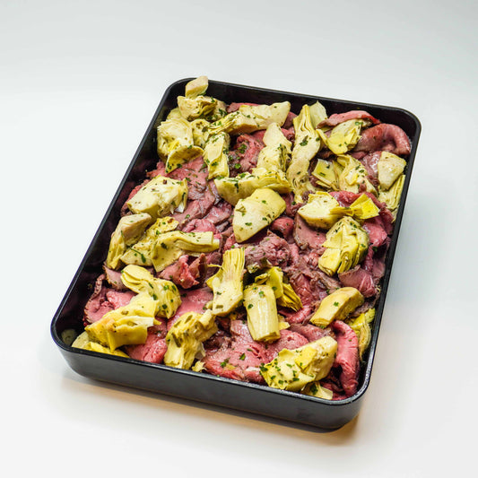 Tagliata equina con carciofi